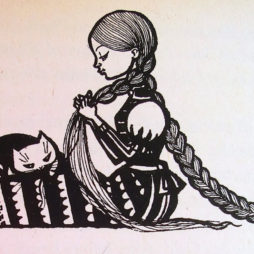 Die Erzählerin Illustration aus Märchenbuch "Der Falke unter dem Hut"